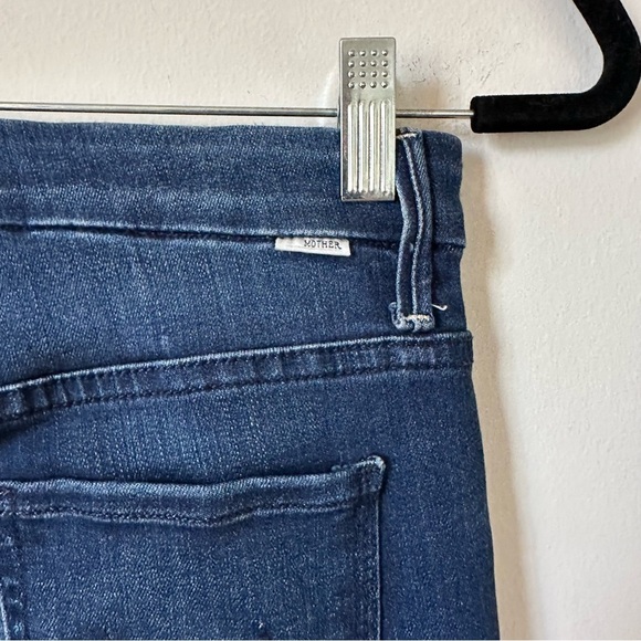 Mother High Waisted Looker Ankle Fray In Tongue And Chic Dark Wash Size 25 - Picture 8 of 11